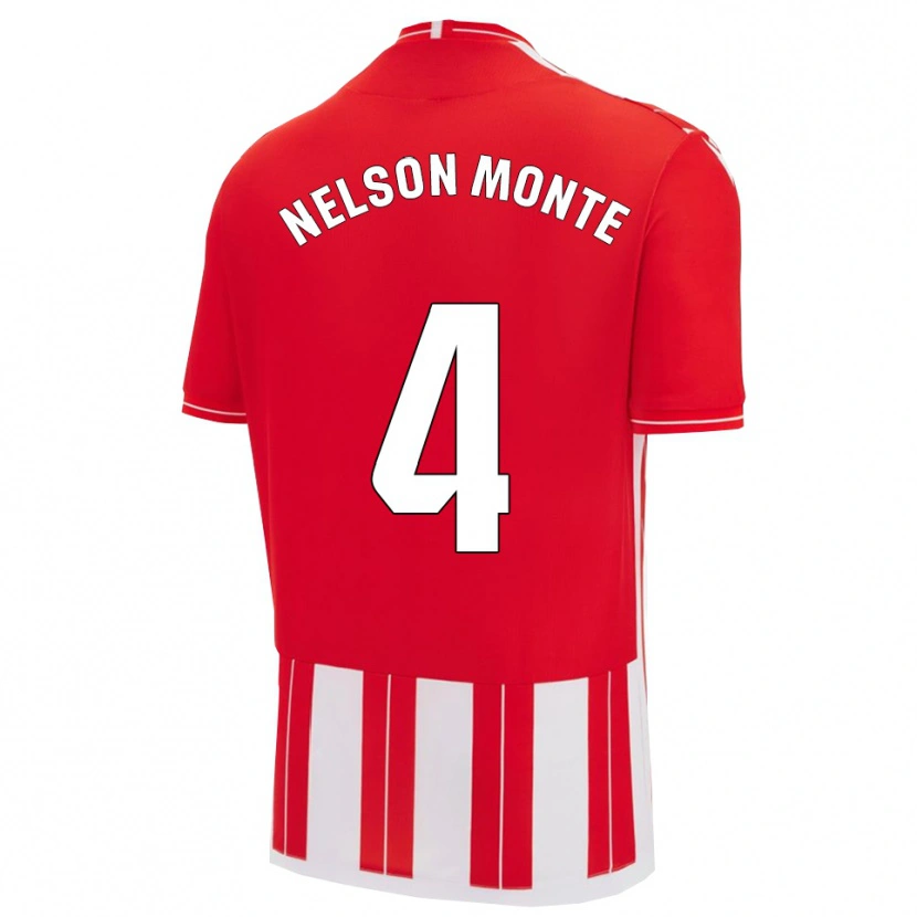 Danxen Men Nélson Monte #4 Red White Home Jersey 2025/26 T-Shirt
