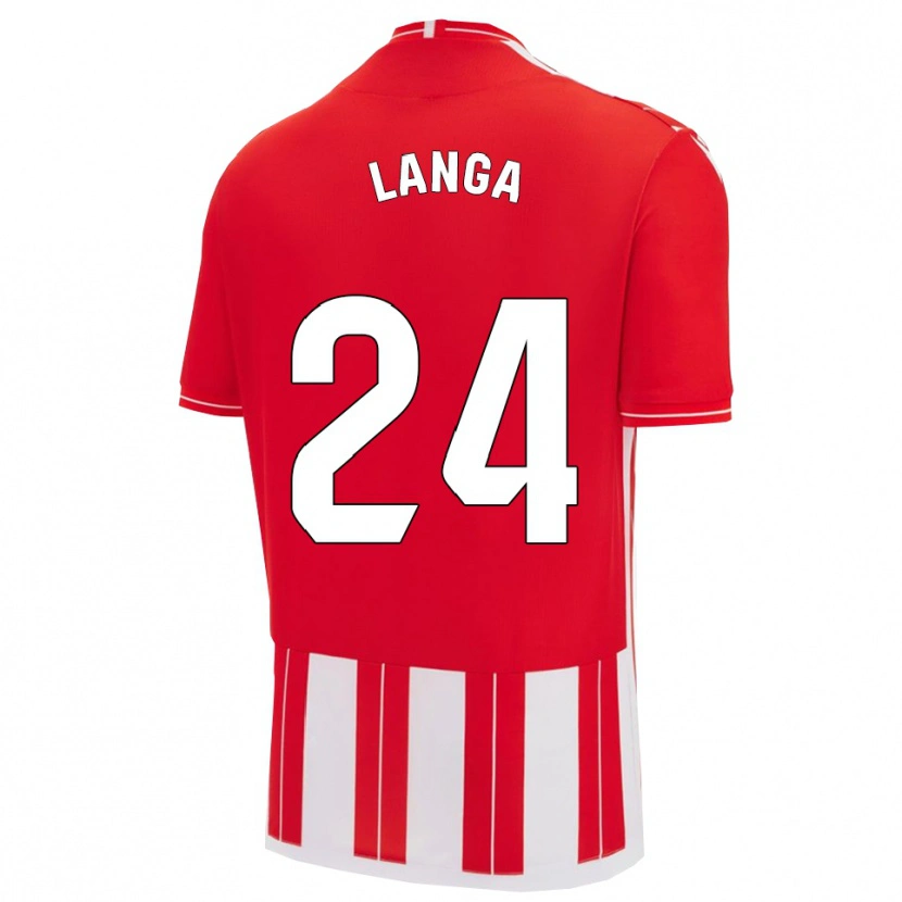Danxen Men Bruno Langa #24 Red White Home Jersey 2025/26 T-Shirt