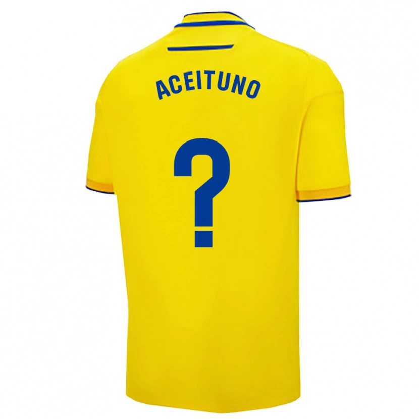 Danxen Men Marcos Aceituno #0 Yellow Navy Home Jersey 2025/26 T-Shirt