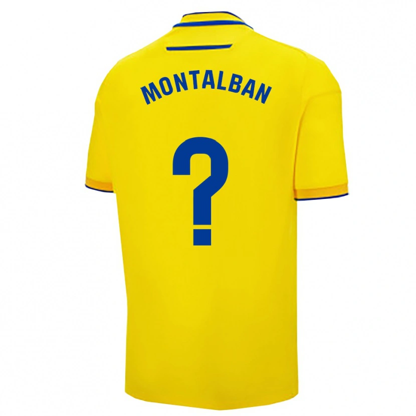 Danxen Men Sergio Montalbán #0 Yellow Navy Home Jersey 2025/26 T-Shirt