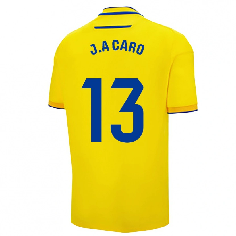 Danxen Men José Antonio Caro #13 Yellow Navy Home Jersey 2025/26 T-Shirt