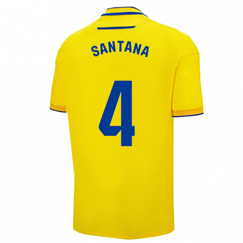 Danxen Men María Del Carmen Santana Vázquez #4 Yellow Navy Home Jersey 2025/26 T-Shirt