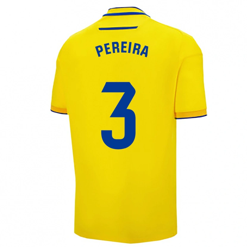 Danxen Men Raúl Pereira #3 Yellow Navy Home Jersey 2025/26 T-Shirt
