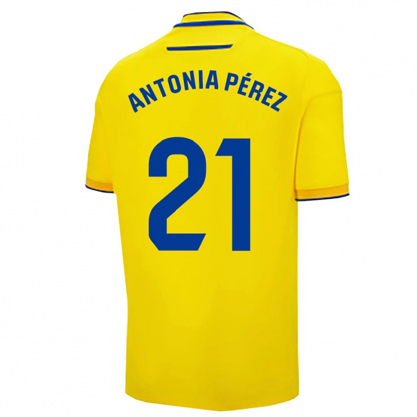 Danxen Men Antonia Pérez Lopez #21 Yellow Navy Home Jersey 2025/26 T-Shirt