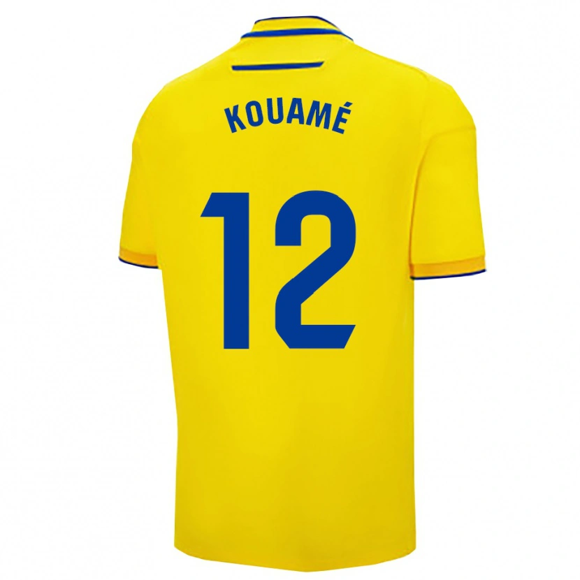 Danxen Men Rominigue Kouamé #12 Yellow Navy Home Jersey 2025/26 T-Shirt
