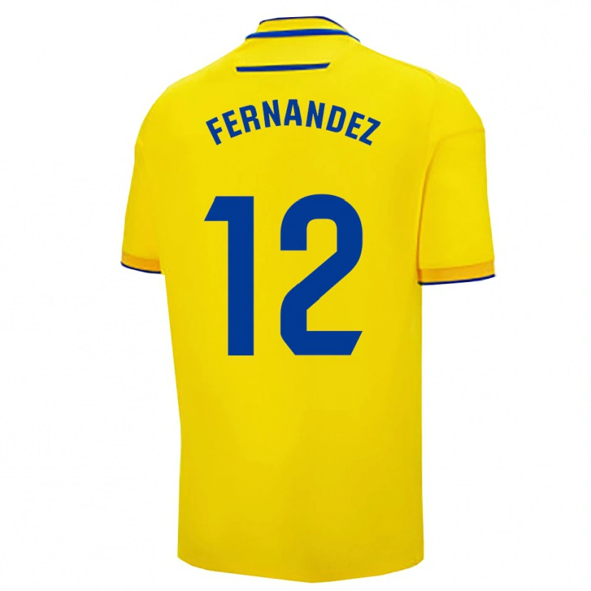Danxen Men Sandra Fernández León #12 Yellow Navy Home Jersey 2025/26 T-Shirt