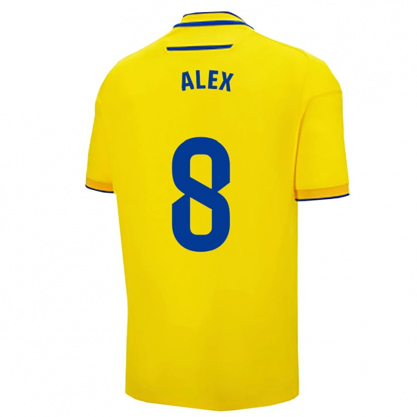 Danxen Men Álex Fernández #8 Yellow Navy Home Jersey 2025/26 T-Shirt