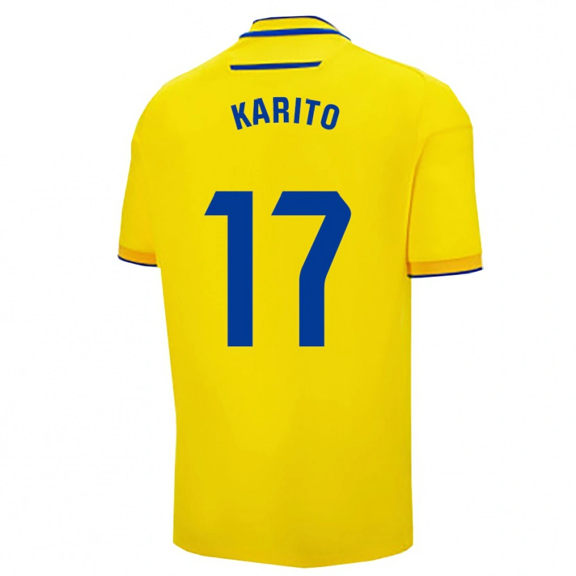Danxen Men Carolina De Los Santos Mellado #17 Yellow Navy Home Jersey 2025/26 T-Shirt