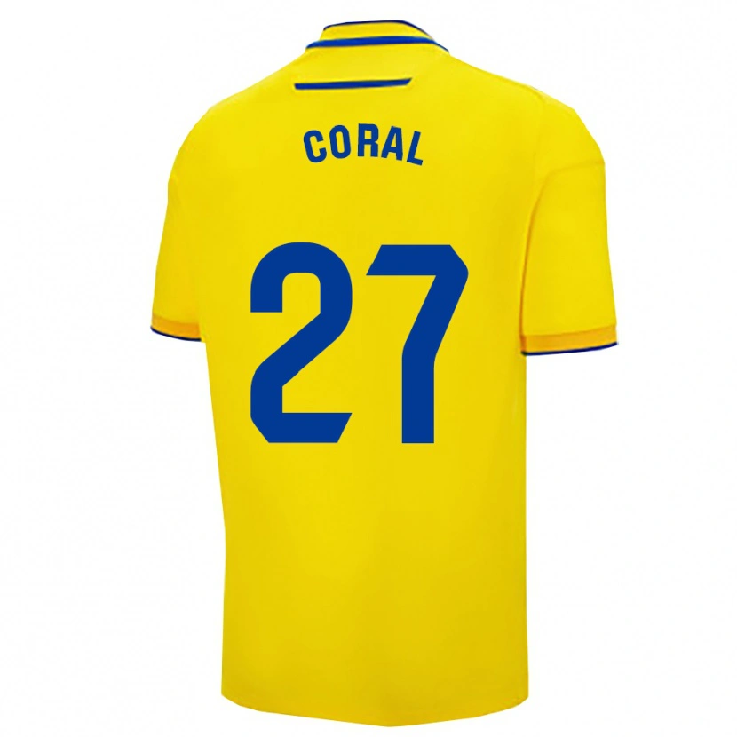Danxen Men Coral Del Rio Muñoz Moron #27 Yellow Navy Home Jersey 2025/26 T-Shirt