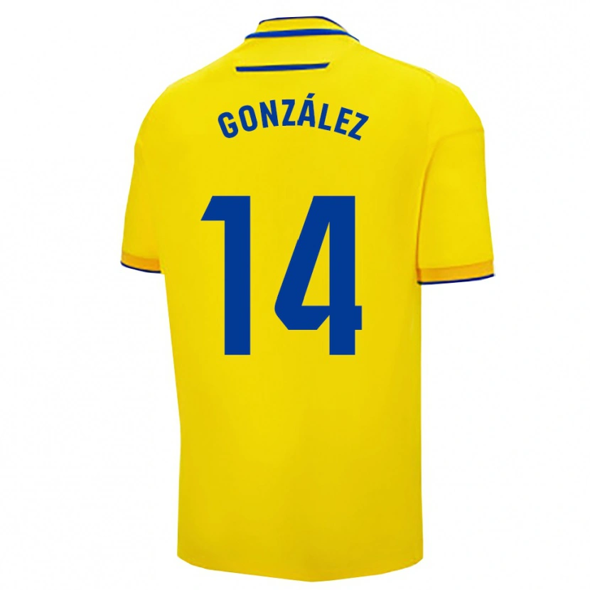Danxen Men Joaquín González #14 Yellow Navy Home Jersey 2025/26 T-Shirt