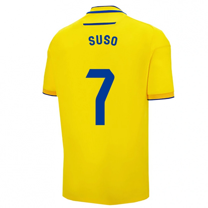 Danxen Men Suso #7 Yellow Navy Home Jersey 2025/26 T-Shirt