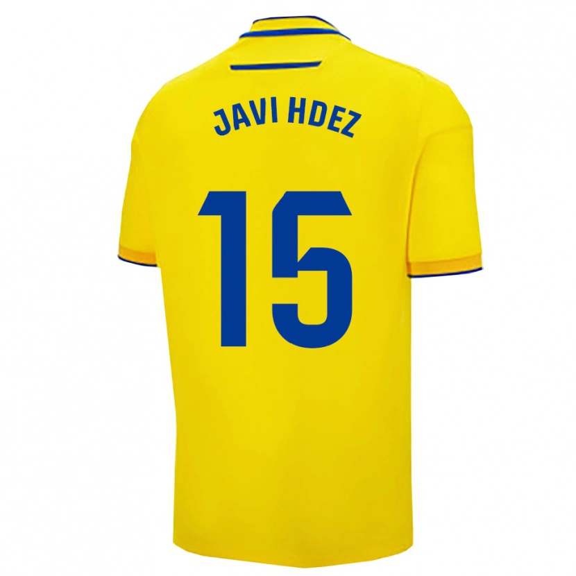 Danxen Men Javi Hernández #15 Yellow Navy Home Jersey 2025/26 T-Shirt