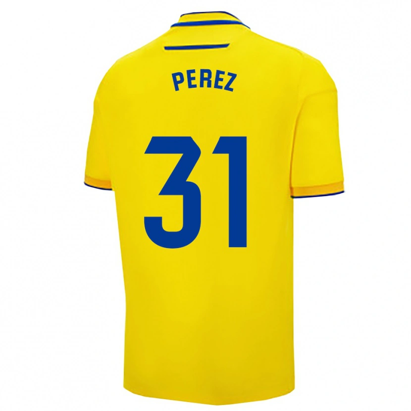 Danxen Men Ángel Pérez #31 Yellow Navy Home Jersey 2025/26 T-Shirt