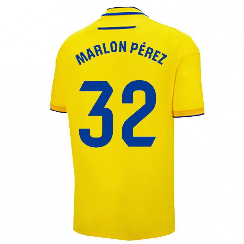 Danxen Men Marlon Pérez #32 Yellow Navy Home Jersey 2025/26 T-Shirt