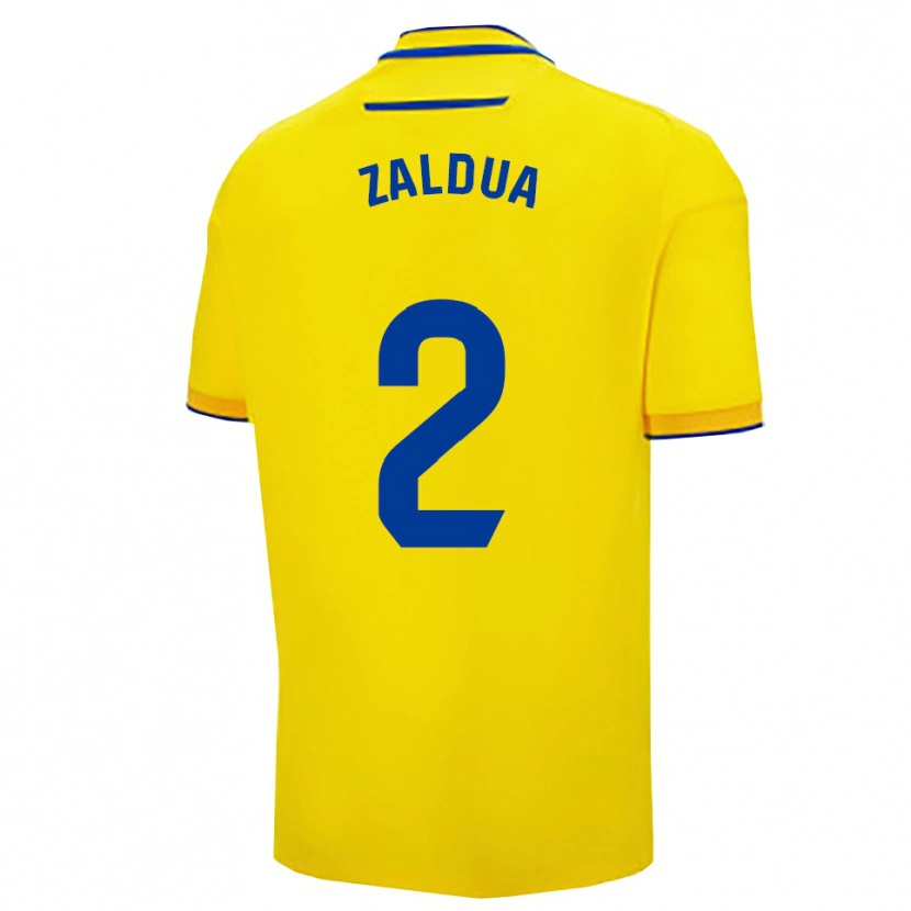 Danxen Men Joseba Zaldua #2 Yellow Navy Home Jersey 2025/26 T-Shirt