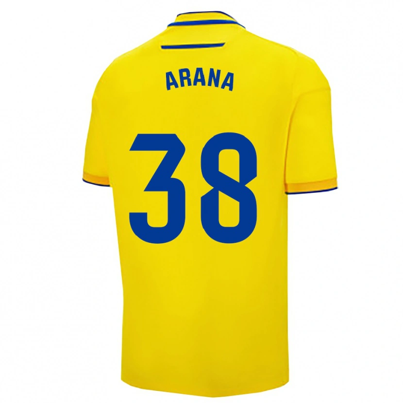 Danxen Men Pablo Arana #38 Yellow Navy Home Jersey 2025/26 T-Shirt