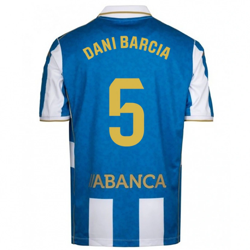 Danxen Men Dani Barcia #5 White Blue Home Jersey 2025/26 T-Shirt