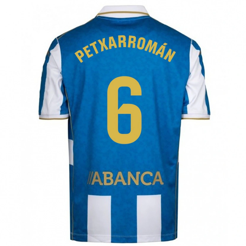 Danxen Men Álex Petxarroman #6 White Blue Home Jersey 2025/26 T-Shirt