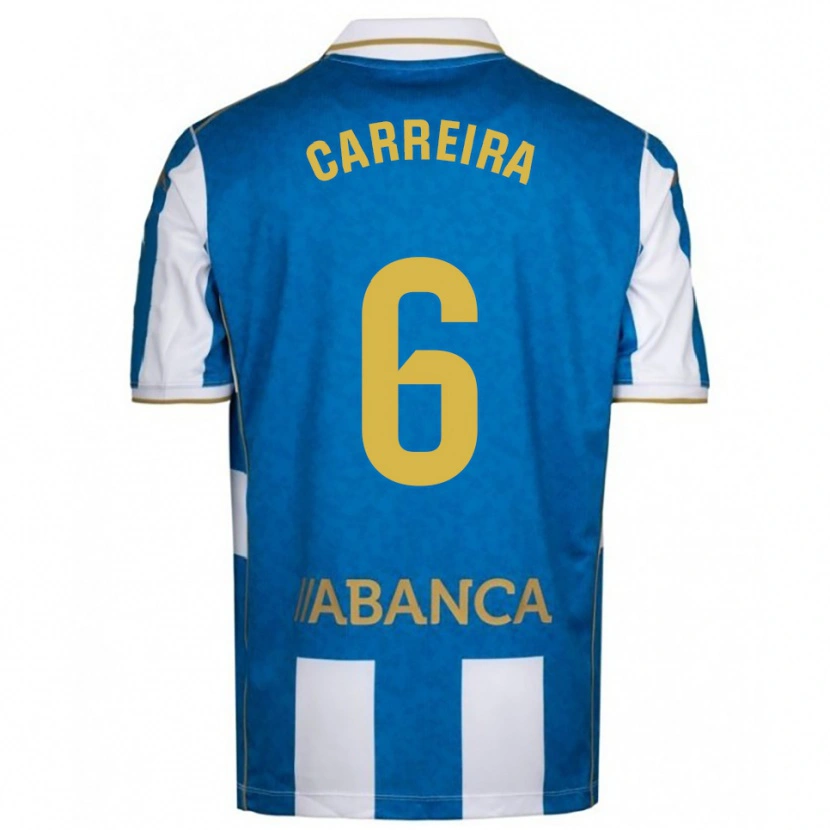 Danxen Men David Carreira #6 White Blue Home Jersey 2025/26 T-Shirt