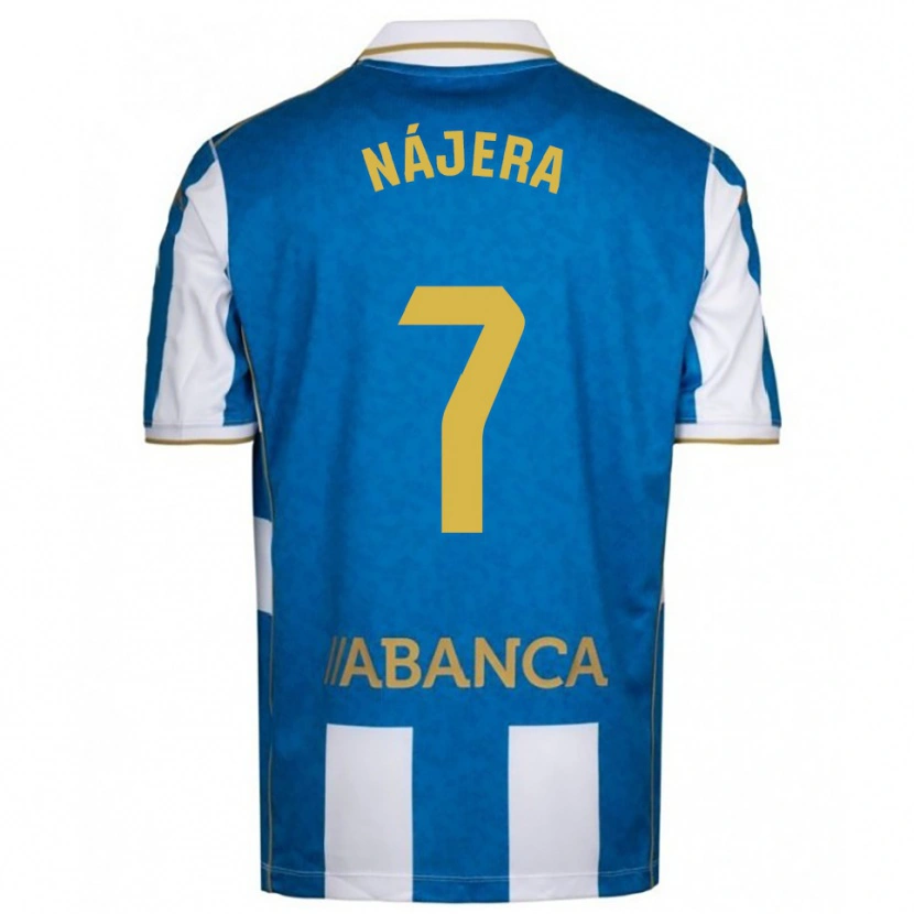 Danxen Men Mario Nájera #7 White Blue Home Jersey 2025/26 T-Shirt