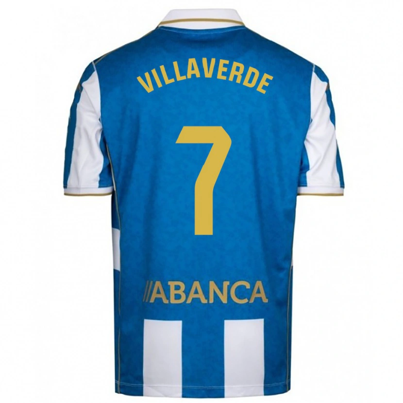 Danxen Men Hugo Villaverde #7 White Blue Home Jersey 2025/26 T-Shirt