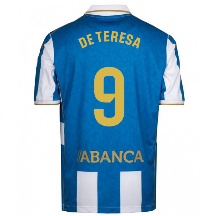 Danxen Men Ana Lucía De Teresa #9 White Blue Home Jersey 2025/26 T-Shirt