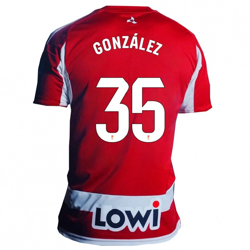 Danxen Men Isra González #35 Red White Home Jersey 2025/26 T-Shirt