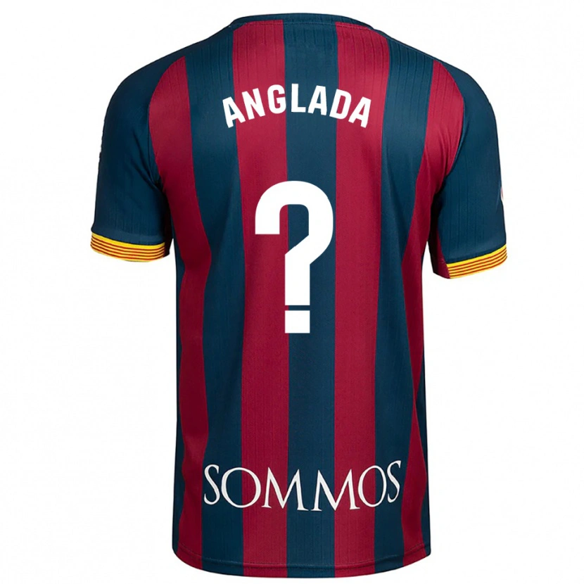 Danxen Men Hugo Anglada #0 Navy Blue Red Home Jersey 2025/26 T-Shirt