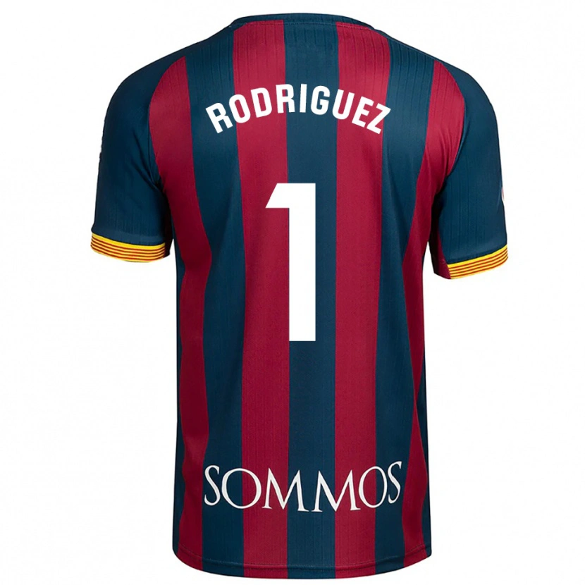 Danxen Men Nuria Rodríguez #1 Navy Blue Red Home Jersey 2025/26 T-Shirt