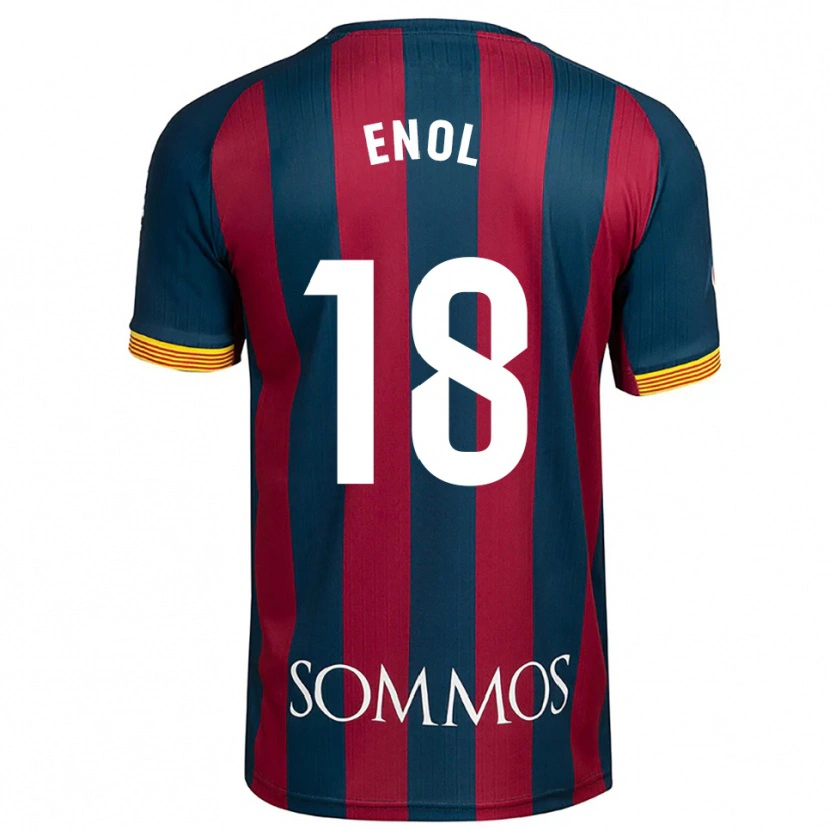 Danxen Men Enol Rodríguez #18 Navy Blue Red Home Jersey 2025/26 T-Shirt
