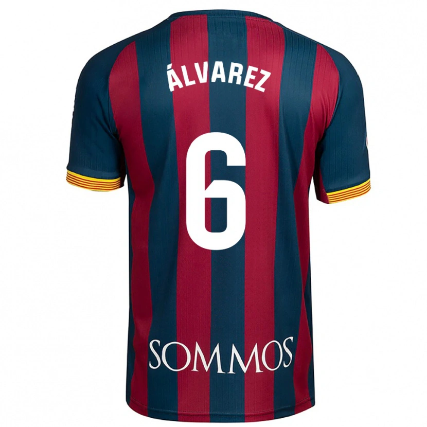 Danxen Men Jesús Álvarez #6 Navy Blue Red Home Jersey 2025/26 T-Shirt