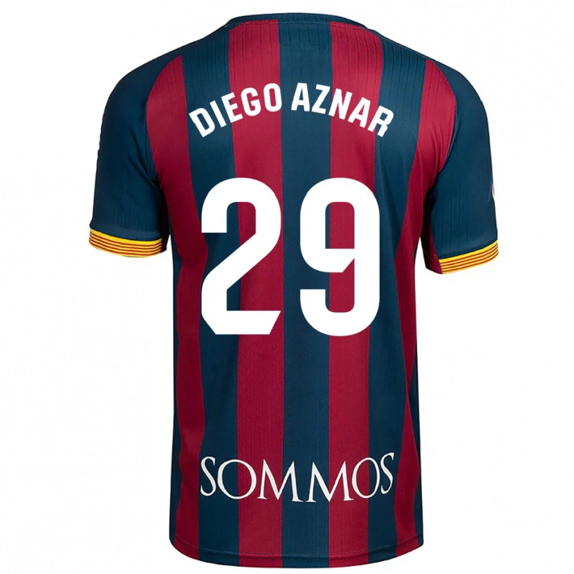 Danxen Men Diego Aznar #29 Navy Blue Red Home Jersey 2025/26 T-Shirt