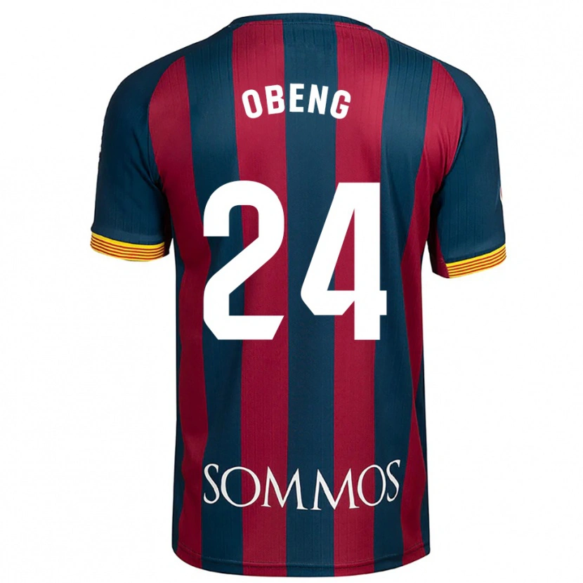 Danxen Men Samuel Obeng #24 Navy Blue Red Home Jersey 2025/26 T-Shirt