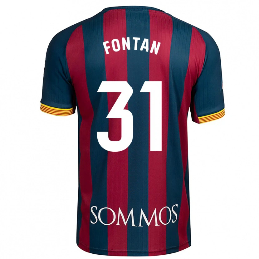 Danxen Men Nico Fontán #31 Navy Blue Red Home Jersey 2025/26 T-Shirt