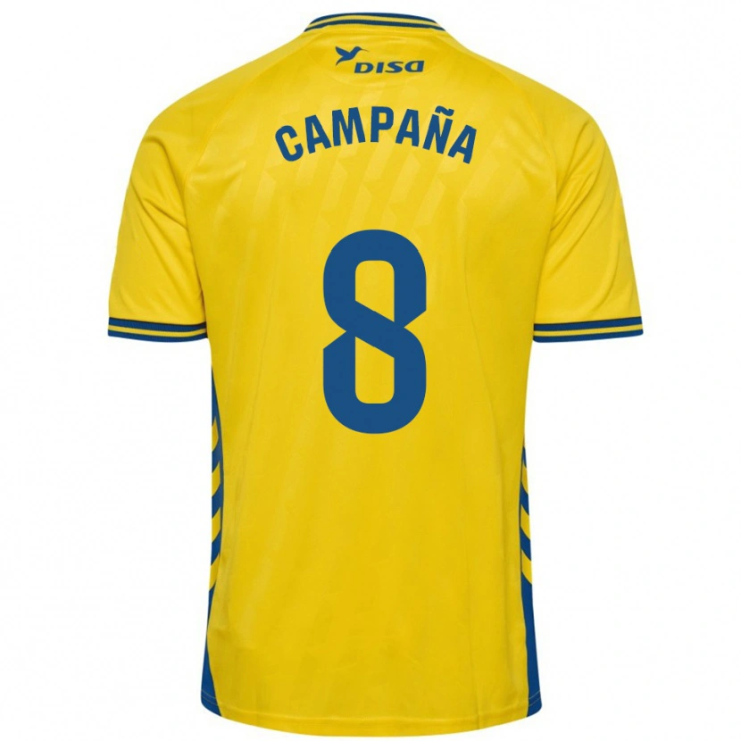 Danxen Men José Campaña #8 Yellow Blue Home Jersey 2025/26 T-Shirt