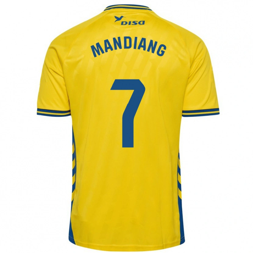 Danxen Men Saliou Mandiang #7 Yellow Blue Home Jersey 2025/26 T-Shirt