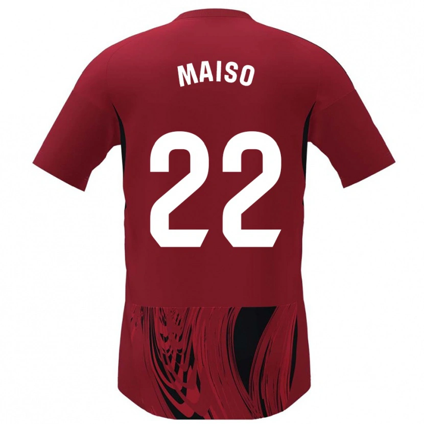 Danxen Men Álvaro Maiso #22 Red Black Home Jersey 2025/26 T-Shirt