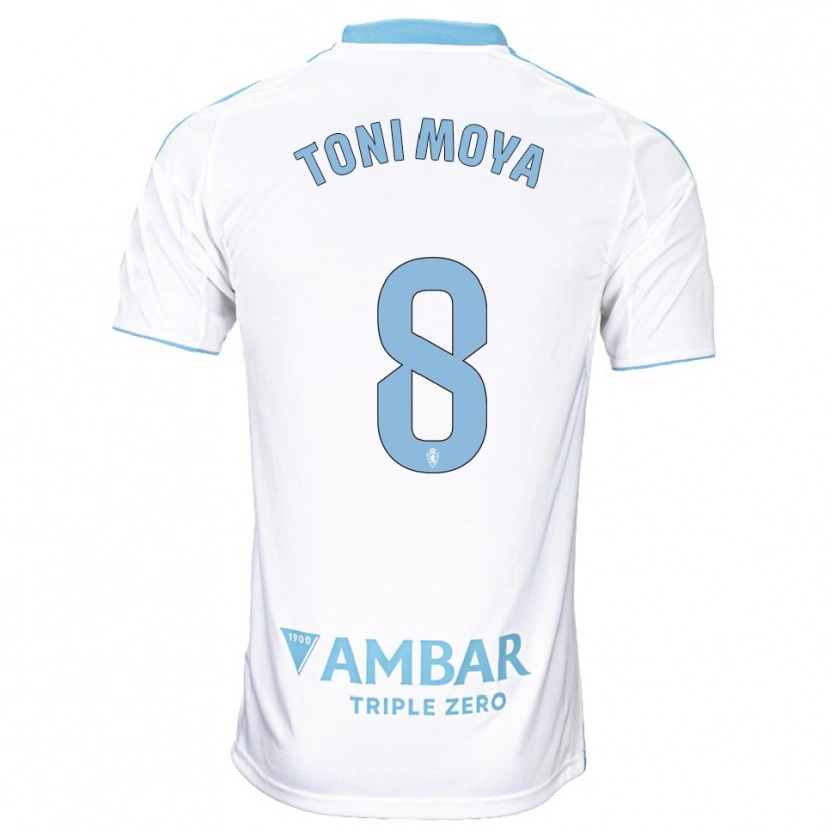 Danxen Men Toni Moya #8 White Sky Blue Home Jersey 2025/26 T-Shirt