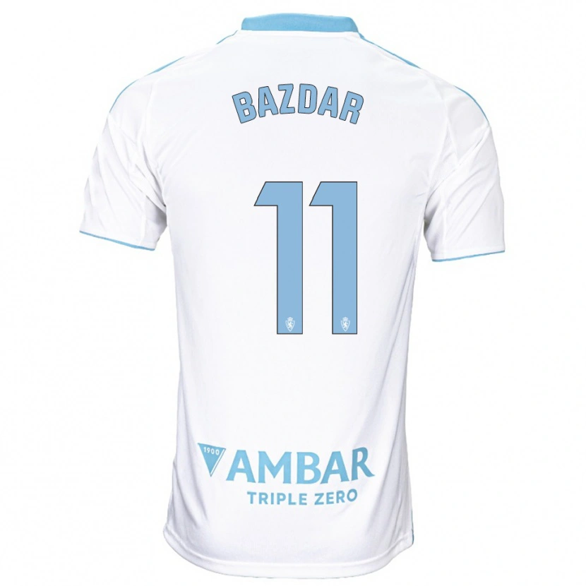 Danxen Men Samed Bazdar #11 White Sky Blue Home Jersey 2025/26 T-Shirt