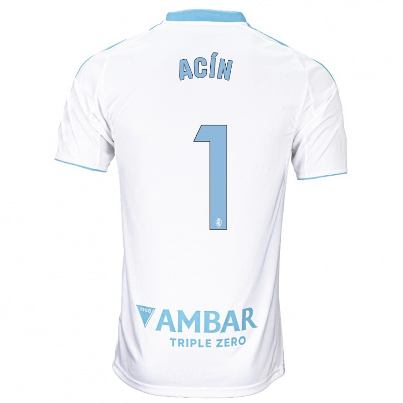 Danxen Men Guillermo Acín #1 White Sky Blue Home Jersey 2025/26 T-Shirt