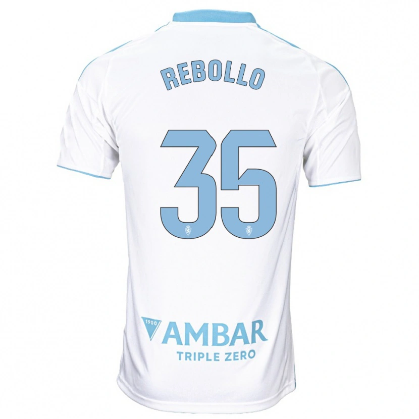 Danxen Men Dani Rebollo #35 White Sky Blue Home Jersey 2025/26 T-Shirt