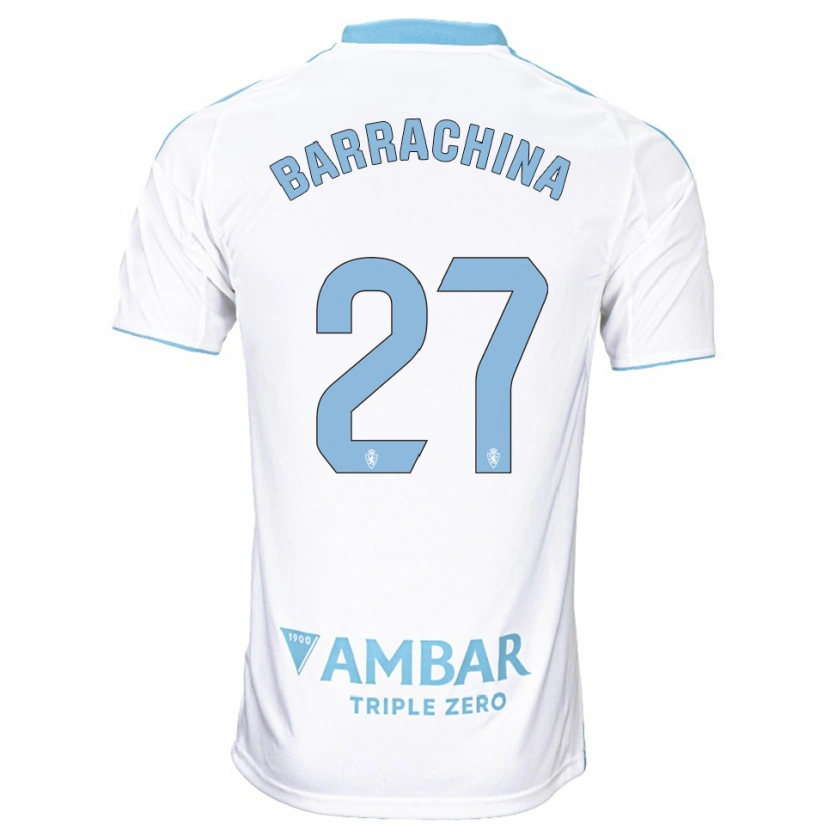 Danxen Men Hugo Barrachina #27 White Sky Blue Home Jersey 2025/26 T-Shirt