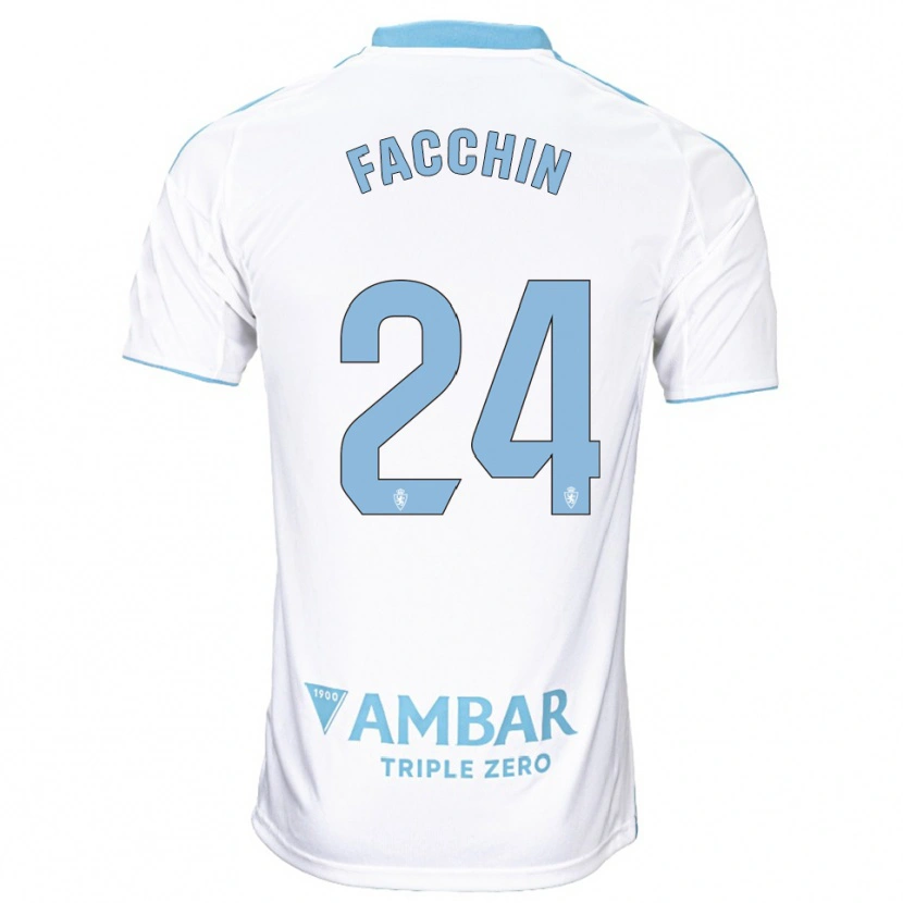 Danxen Men Enzo Facchin #24 White Sky Blue Home Jersey 2025/26 T-Shirt