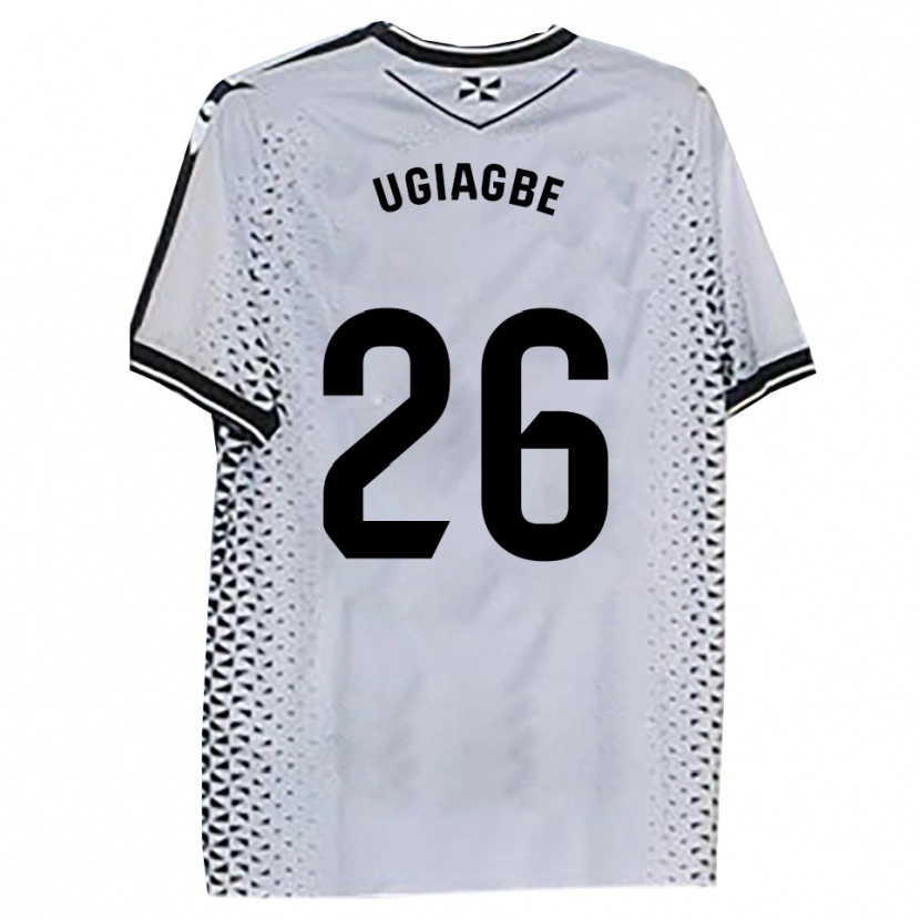 Danxen Men Efe Ugiagbe #26 White Black Home Jersey 2025/26 T-Shirt