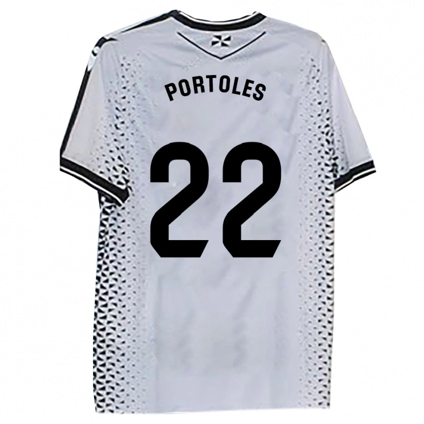 Danxen Men Armengol Portoles #22 White Black Home Jersey 2025/26 T-Shirt