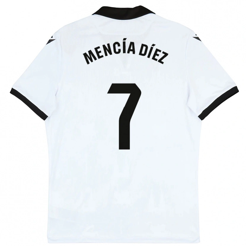 Danxen Men Mencía Díez #7 White Black Home Jersey 2025/26 T-Shirt