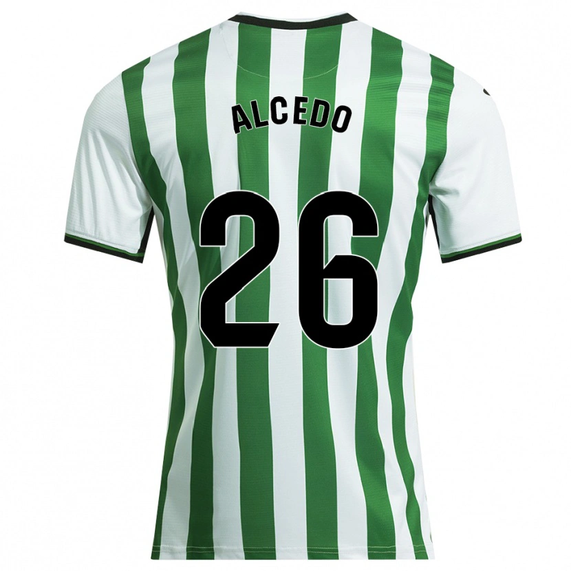 Danxen Men Juan María Alcedo #26 White Green Home Jersey 2025/26 T-Shirt