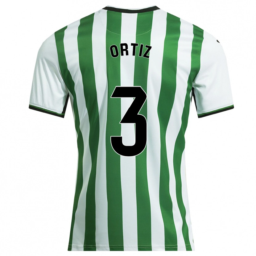 Danxen Men Josema Ortiz #3 White Green Home Jersey 2025/26 T-Shirt