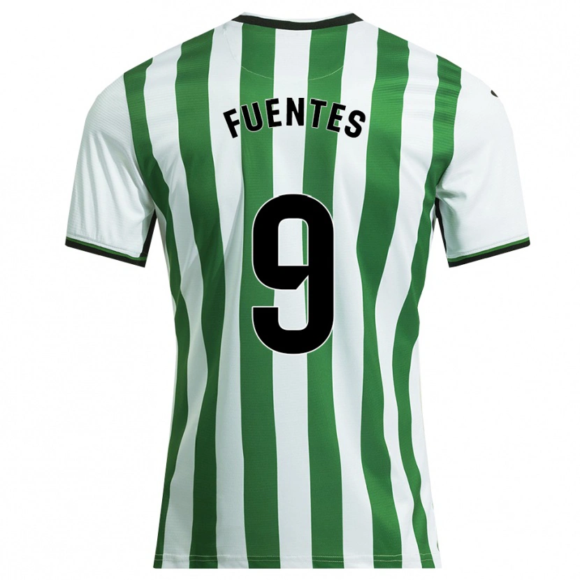 Danxen Men Adrián Fuentes #9 White Green Home Jersey 2025/26 T-Shirt
