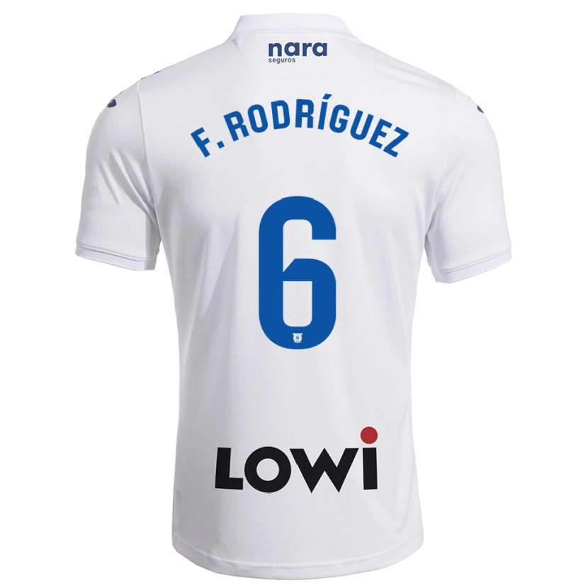 Danxen Men Fer Rodríguez #6 White Navy Home Jersey 2025/26 T-Shirt